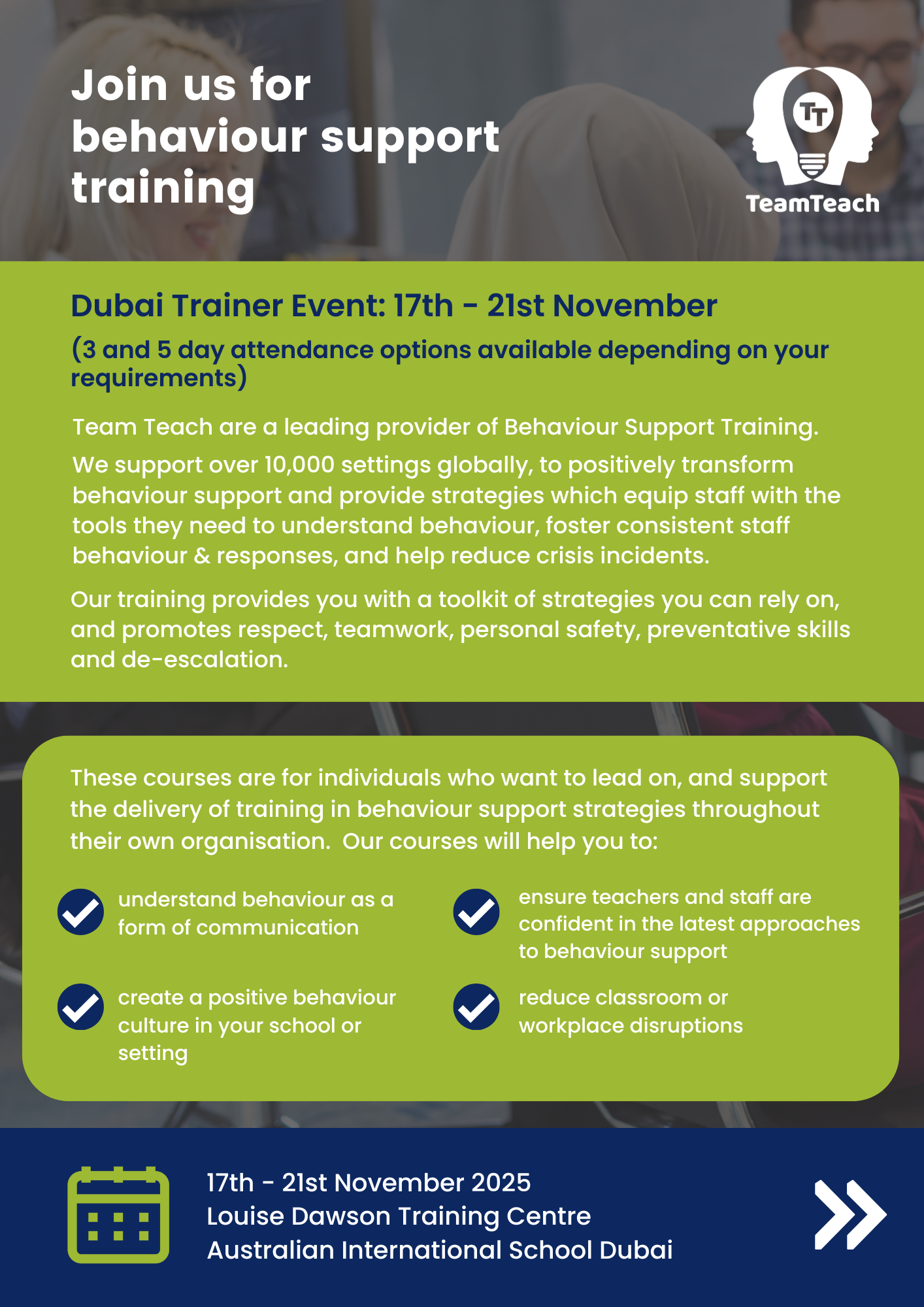 Dubai Nov trainer courses